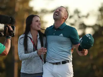 Sergio García celebra su victoria en el Masters de Augusta Sergio García celebra su victoria en el Masters de Augusta