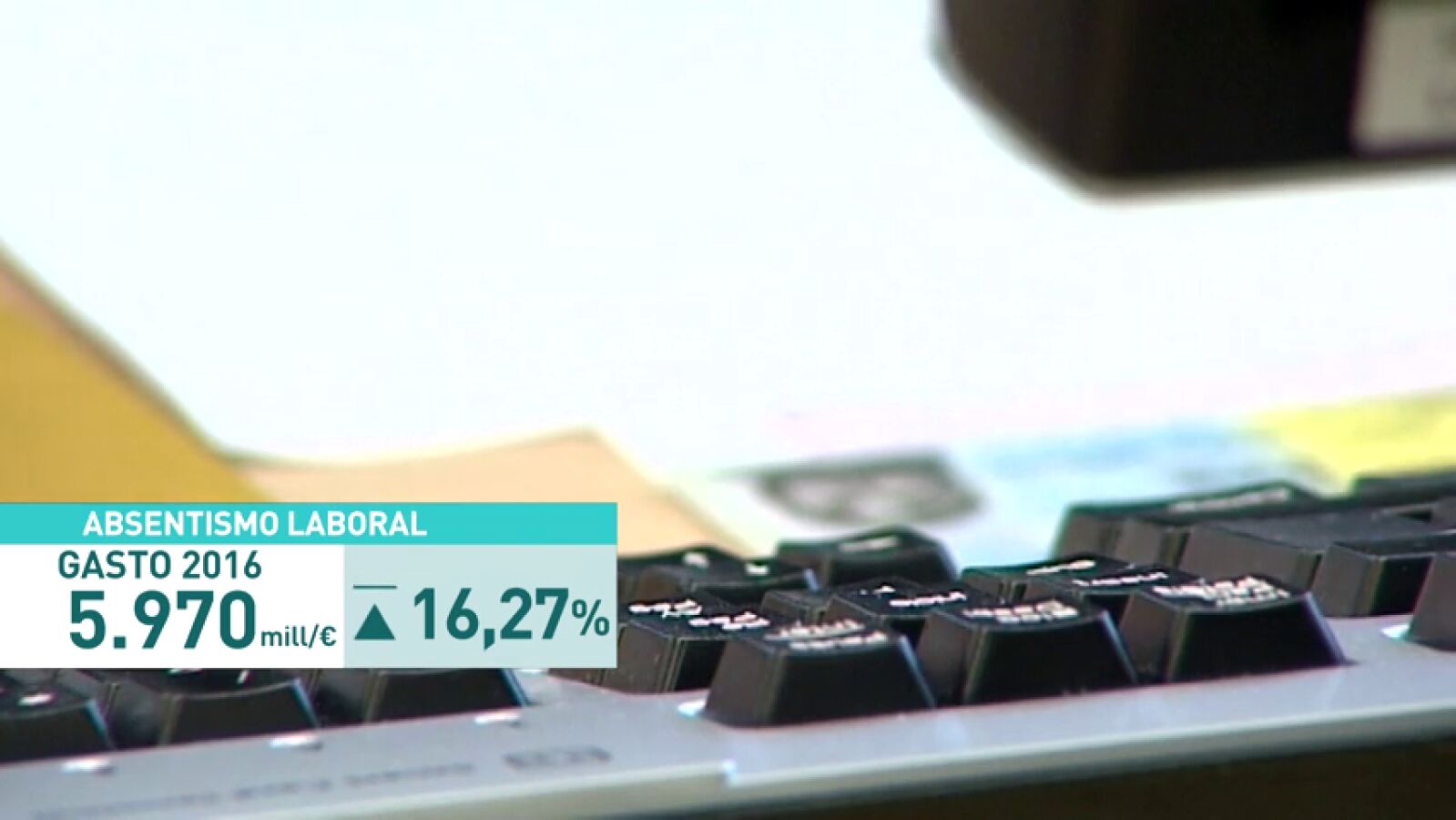 Repunta el absentismo laboral en España en el año 2016