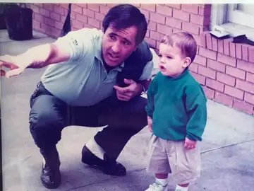 Seve Ballestero con su hijo Javier Seve Ballestero con su hijo Javier