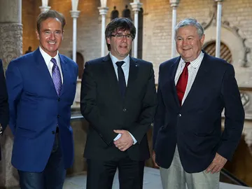 Romeva, Puigdemont y dos congresistas de EEUU Romeva, Puigdemont y dos congresistas de EEUU
