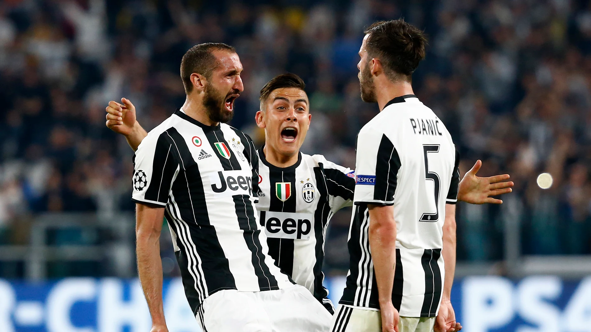 Los jugadores de la Juventus celebrando un gol
