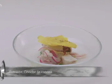 Ceviche de Corvina con plátano macho Ceviche de Corvina con plátano macho