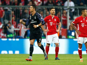 Cristiano Ronaldo celebra su gol al Bayern de Múnich