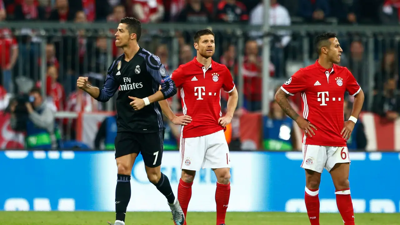 Cristiano Ronaldo celebra su gol al Bayern de Múnich