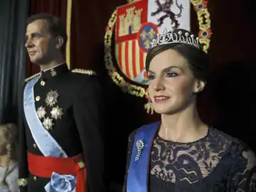 Vista de las figuras de cera de los Reyes Felipe y Letizia Vista de las figuras de cera de los Reyes Felipe y Letizia