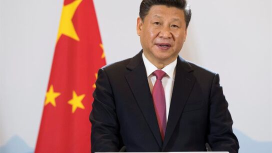 El presidente chino, Xi Jinping, durante una rueda de prensa