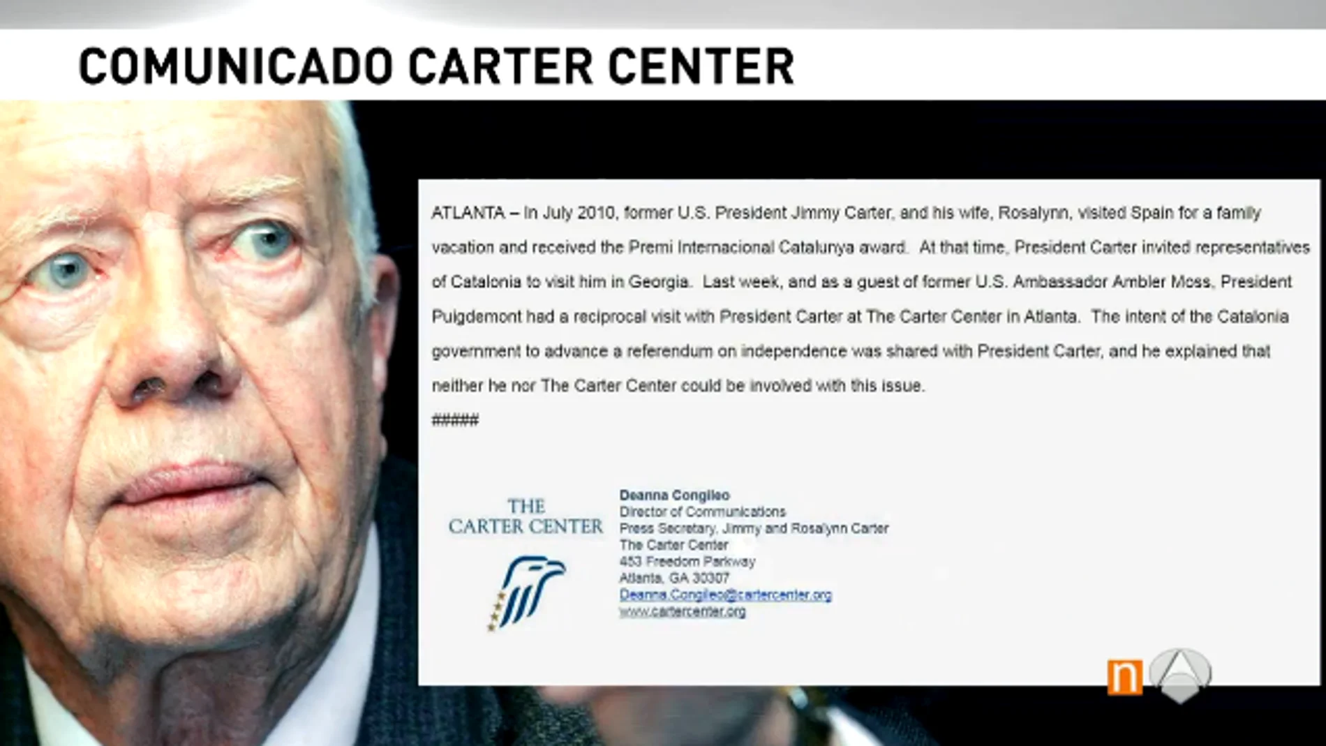 Comunicado de Jimmy Carter Comunicado de Jimmy Carter