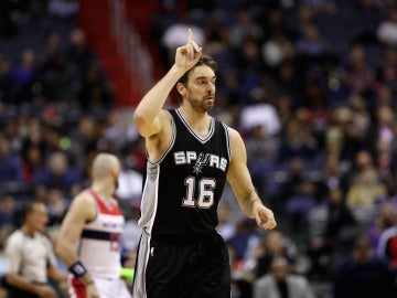 Pau Gasol, en el partido de San Antonio Spurs