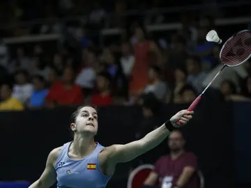 Carolina Marín, durante su partido Carolina Marín, durante su partido