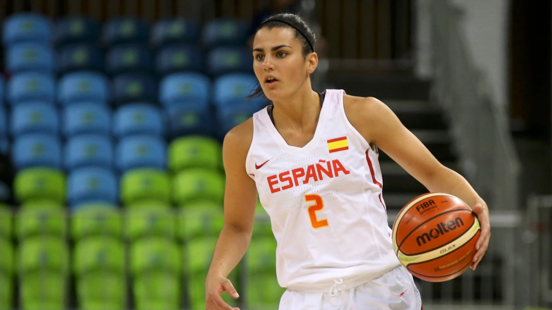 Leticia Romero, durante un partido con España Leticia Romero, durante un partido con España