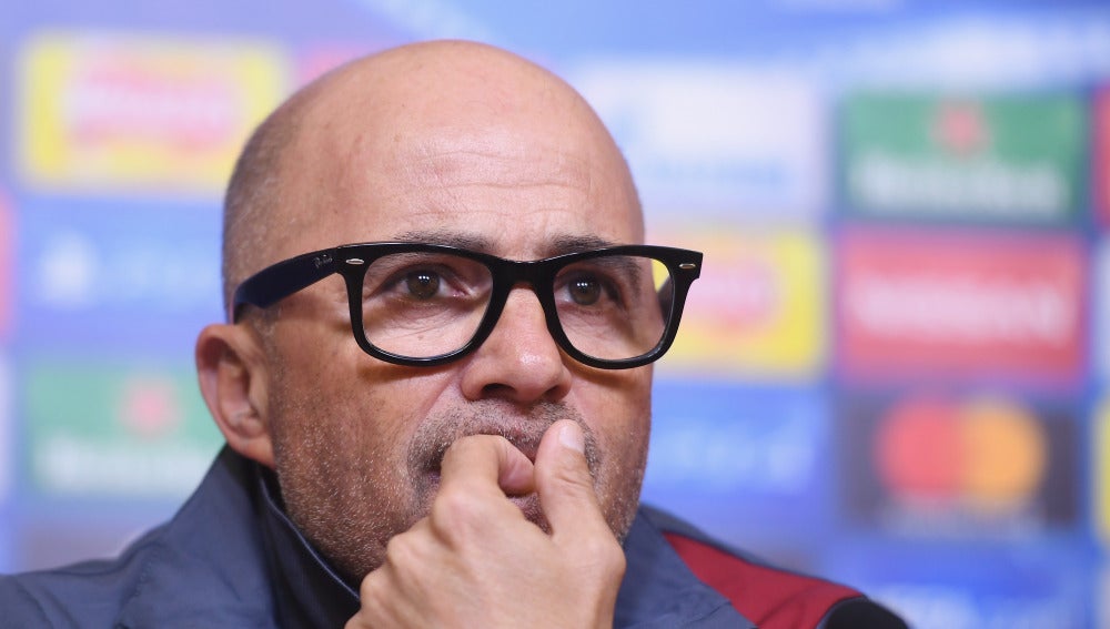 Jorge Sampaoli, durante una rueda de prensa