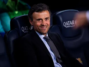 Luis Enrique, en el banquillo del Camp Nou Luis Enrique, en el banquillo del Camp Nou