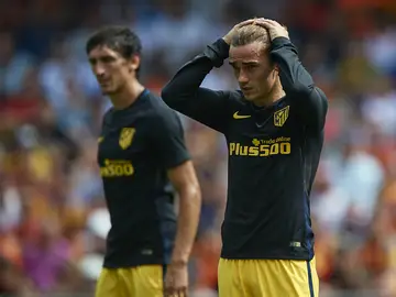 Griezmann, tras fallar un penalti Griezmann, tras fallar un penalti