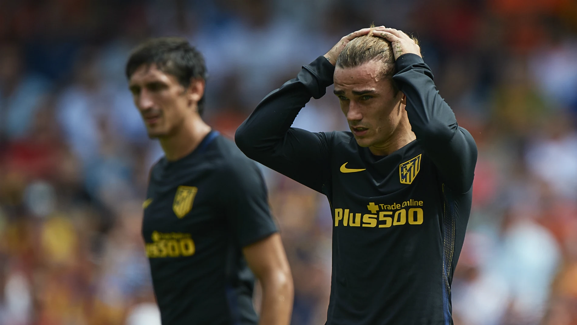 Griezmann, tras fallar un penalti Griezmann, tras fallar un penalti