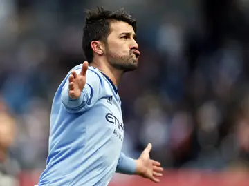 David Villa celebra un gol David Villa celebra un gol