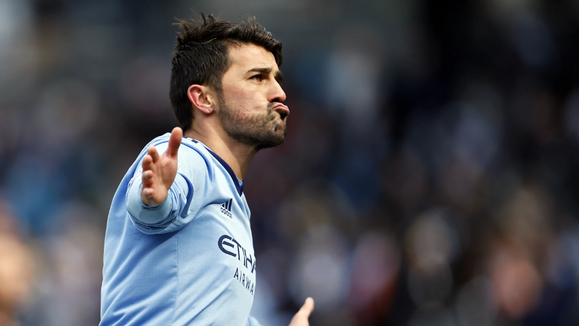 David Villa celebra un gol David Villa celebra un gol