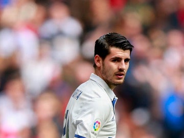 Álvaro Morata, en un partido del Real Madrid