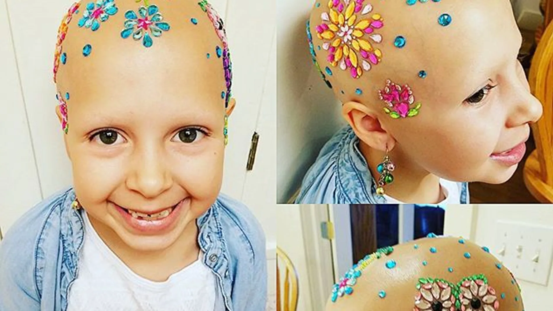 Gianessa durante el 'día del pelo loco' Gianessa durante el 'día del pelo loco'