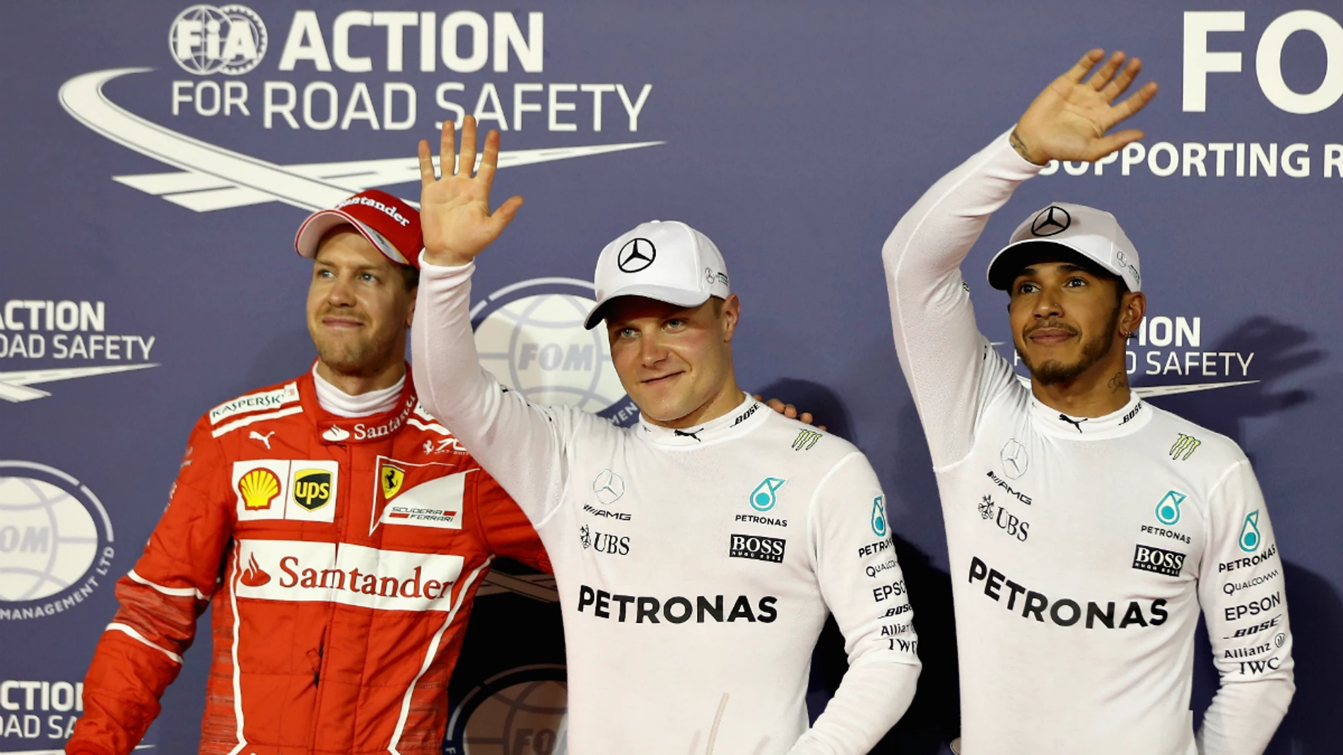 Vettel, Bottas y Hamilton, los más rápidos del sábado en Sakhir