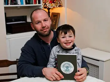 Buddy y su padre Ged Buddy y su padre Ged