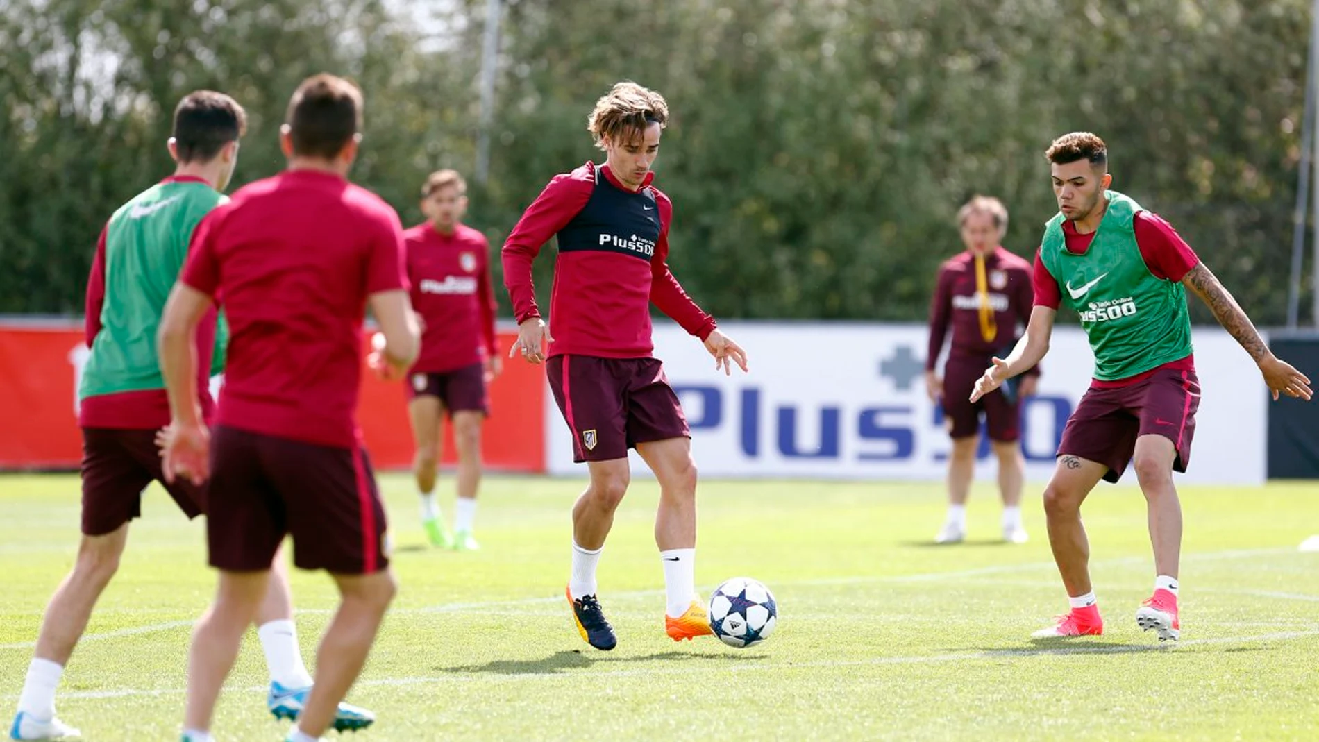 Griezmann, en el entrenamiento del Atleti Griezmann, en el entrenamiento del Atleti