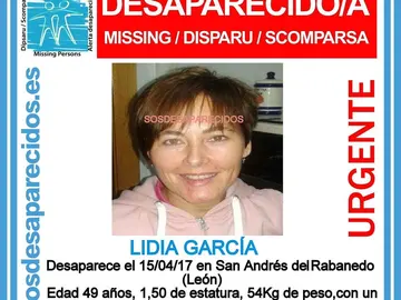 Desaparece Lidia García en San Andrés del Rabanedo (León) Desaparece Lidia García en San Andrés del Rabanedo (León)