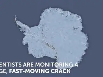 Frame 1.393447 de: Científicos advierten de que un iceberg del tamaño de la isla de Mallorca está a punto de formarse en la Antártida Frame 1.393447 de: Científicos advierten de que un iceberg del tamaño de la isla de Mallorca está a punto de formarse en la Antártida