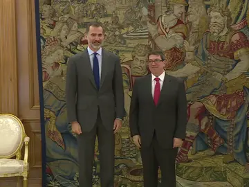 Frame 19.979791 de: El Rey recibe en Zarzuela al canciller cubano Frame 19.979791 de: El Rey recibe en Zarzuela al canciller cubano