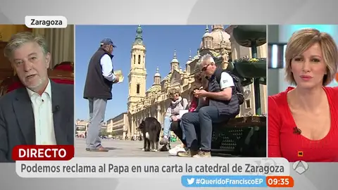 Frame 177.68702 de: El alcalde de Zaragoza: "Al Papa no le reclamo nada, le puse de antecedentes de lo que vamos a hacer en la ciudad" Frame 177.68702 de: El alcalde de Zaragoza: "Al Papa no le reclamo nada, le puse de antecedentes de lo que vamos a hacer en la ciudad"