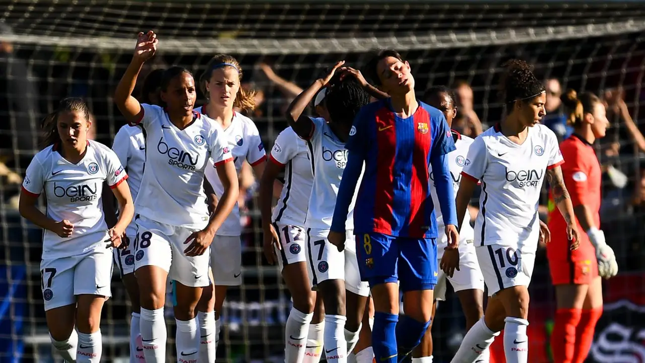 El PSG celebra un gol contra el Barcelona