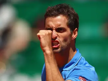 Albert Ramos celebra su pase a la final de Montecarlo Albert Ramos celebra su pase a la final de Montecarlo