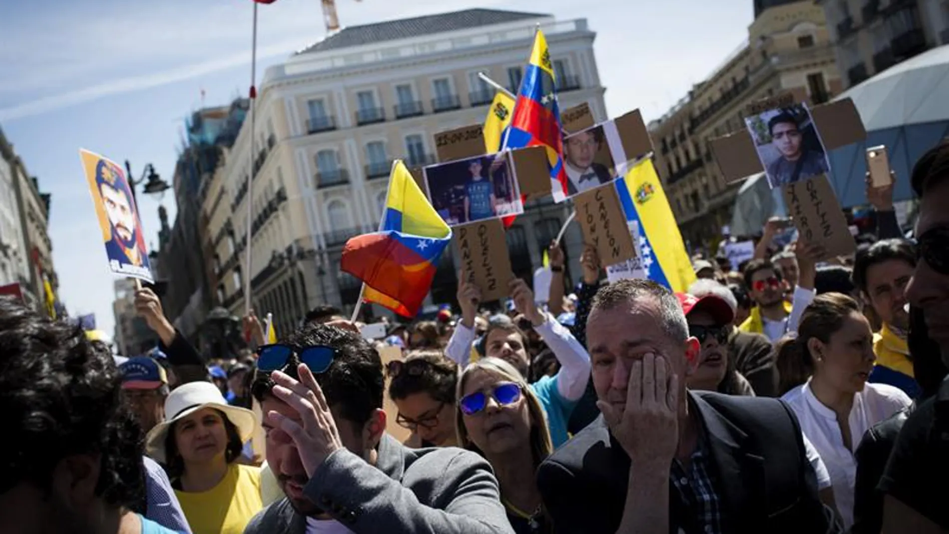 Manifestación para apoyar al pueblo venezolano en la Puerta del Sol Manifestación para apoyar al pueblo venezolano en la Puerta del Sol