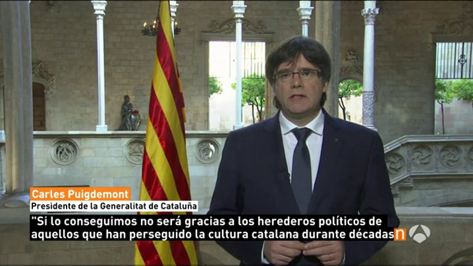 Puigdemont, en su tradicional discurso de Sant Jordi: 