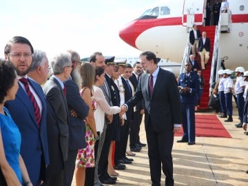 Mariano Rajoy en su llegada a Brasil