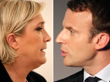 Marine Le Pen y Emmanuel Macron Marine Le Pen y Emmanuel Macron