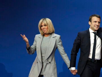  Emmanuel Macron y Brigitte Trogneux