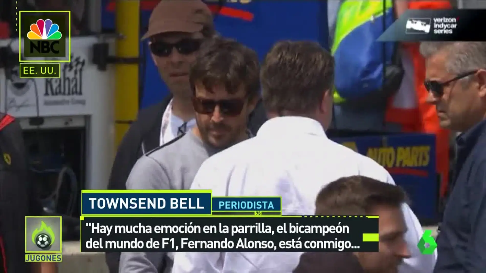 Fernando Alonso, en una prueba de la Indy Car en EEUU
