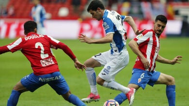 El Sporting de Gijón empata ante el Espanyol y se le agota el tiempo para lograr la salvación