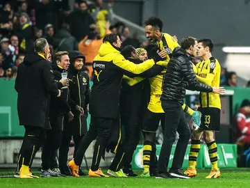 El Borussia Dortmund celebrando uno de los goles El Borussia Dortmund celebrando uno de los goles