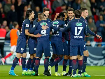 El PSG celebrando uno de sus goles El PSG celebrando uno de sus goles