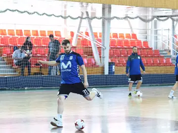 Los jugadores del Inter Movistar durante el entrenamiento Los jugadores del Inter Movistar durante el entrenamiento