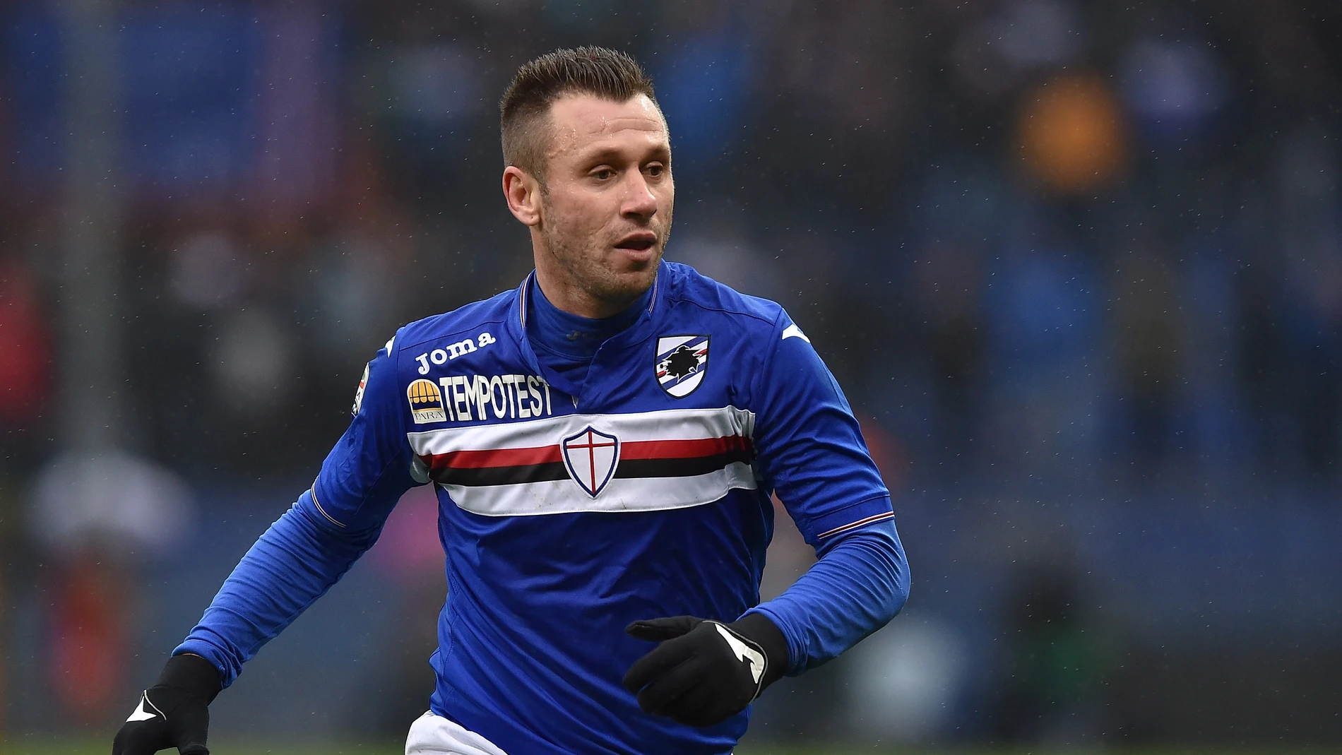 Antonio Cassano en un partido con la Sampdoria Antonio Cassano en un partido con la Sampdoria