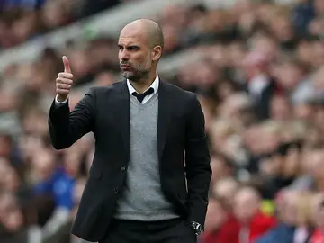 Guardiola, en un partido con el Manchester City Guardiola, en un partido con el Manchester City