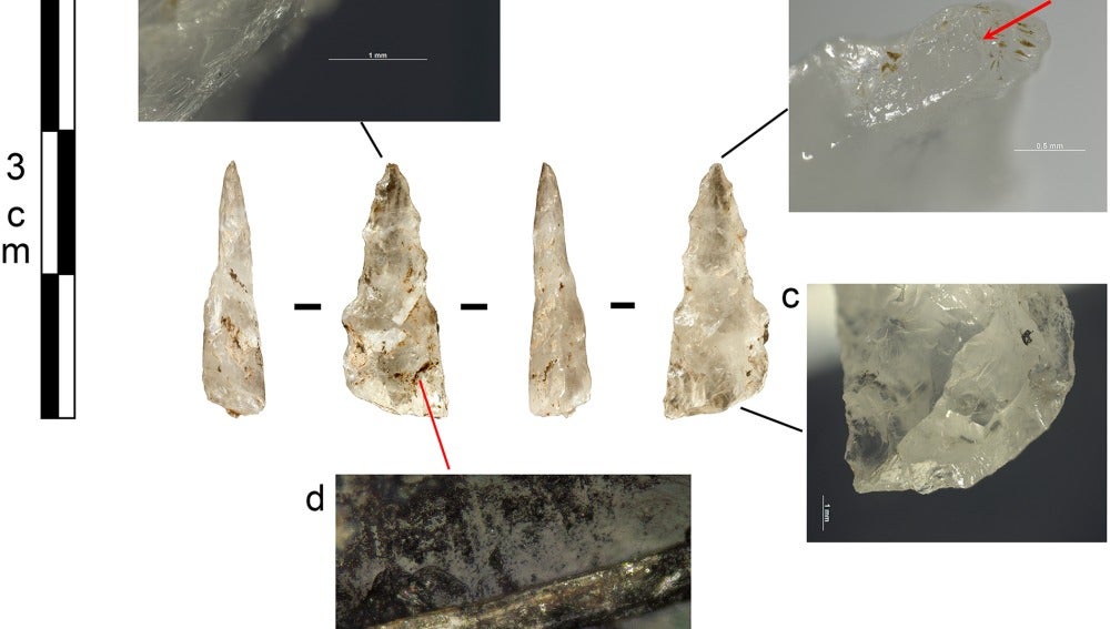 Descubren los primeros proyectiles de la Edad de Piedra