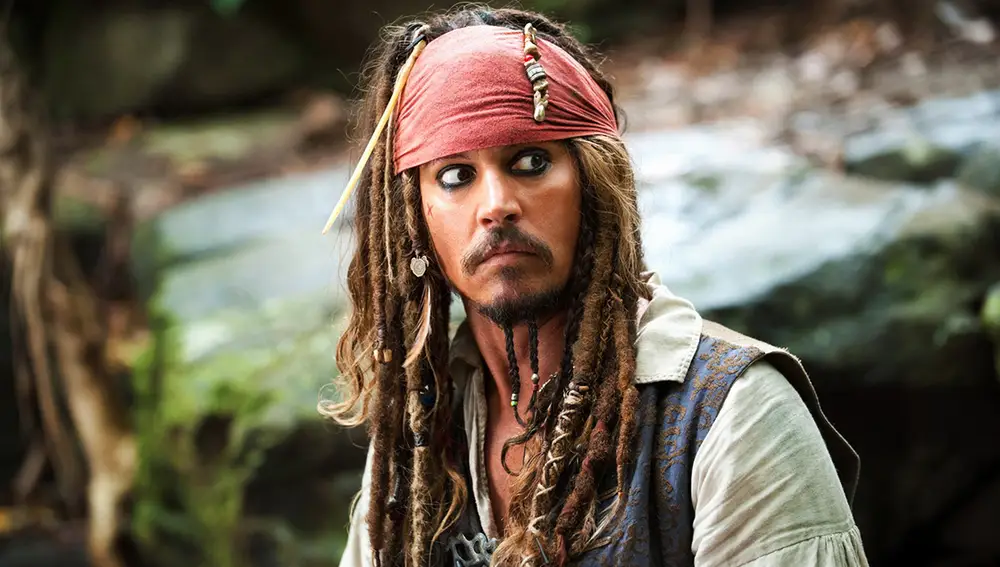 Jack Sparrow en 'Piratas del Caribe'