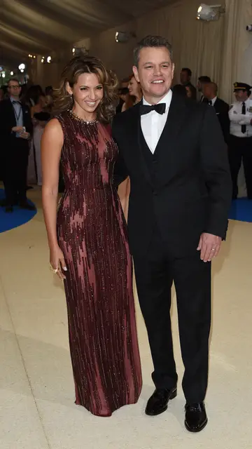 Matt Damon y Luciana Barroso MET GALA 2017