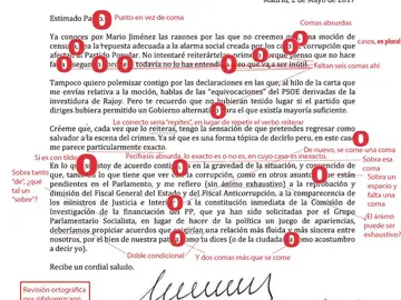 Carta de Javier Fernández a Pablo Iglesias corregida Carta de Javier Fernández a Pablo Iglesias corregida