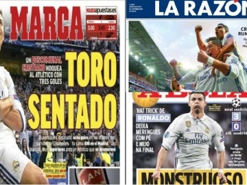 Cristiano, protagonista de las portadas tras su hat-trick frente al Atlético