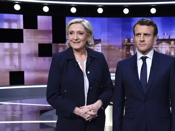 Marine Le Pen y Emmanuel Macron Marine Le Pen y Emmanuel Macron