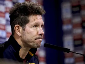 Simeone, en rueda de prensa Simeone, en rueda de prensa